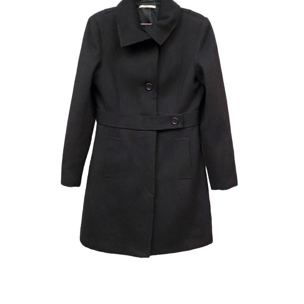 Xanaka Wool Blend Black Single Breasted French Brand Coat